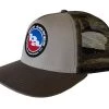 Big Agnes Classic Logo Trucker Hat - Steel / Tiger Camo -Big Agnes Sales AHCLT STC OS FrontView 001